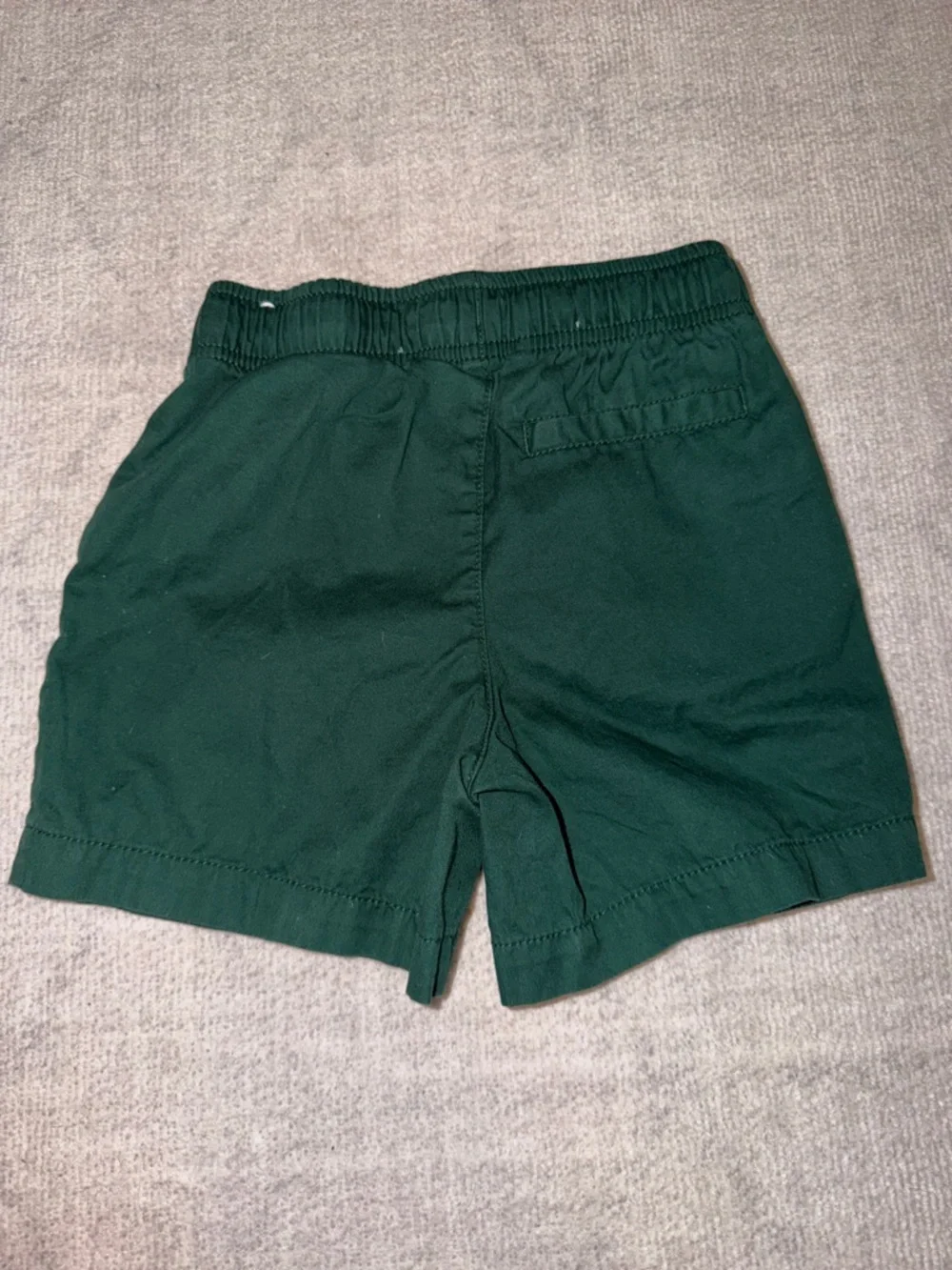 Boys Old Navy Forest Green Dock Shorts with White Drawstring EUC